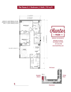 The Texas.2 | 2 Bedroom | 2 Bath | 733 sq ft*